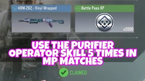 Use the Purifier Operator Skill 5 times in MP Matches