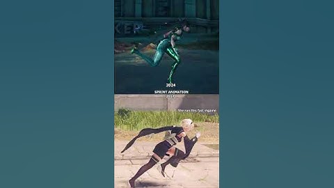 Sprinting Animation Stellar Blade and Nier Automata compare #shorts #stellarblade