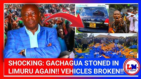 RIGATHI GACHAGUA STONED IN LIMURU;JIS VEHICLES WINDSCREENS BROKEN FORCED TO RUN AWAY!!