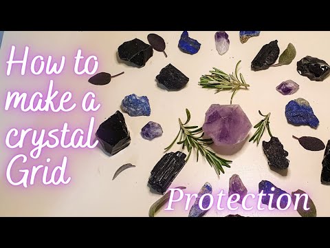 How to make a crystal grid (for protection) & how to activate a crystal grid. Gridding with crystals