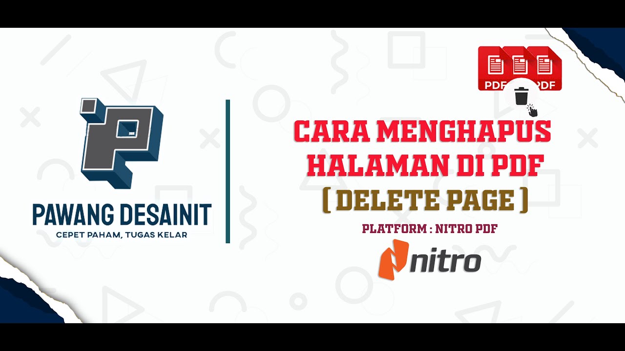 Cara menghapus halaman delete page di pdf via nitro pawang