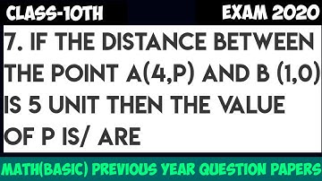 If the distance between the point A(4,p) and B (1,0) is 5 unit then the value of p is/ are