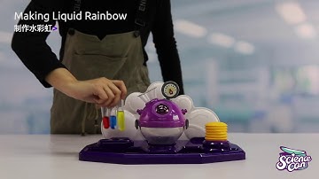 Making Liquid Rainbow - Bubble Science Experiment Deluxe Lab