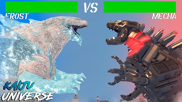 Frostbite Godzilla vs Mechagodzilla Fight With Healthbars
