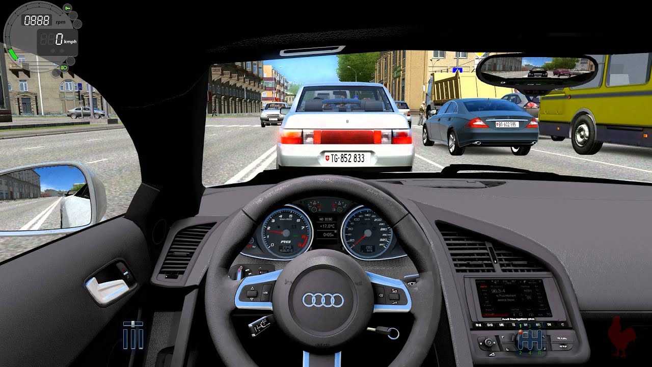 Audi city car driving Audi city car driving
