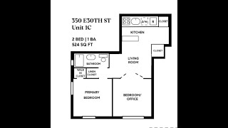 350 East 30th St #1C - 2 bed 1 bath - $2,600