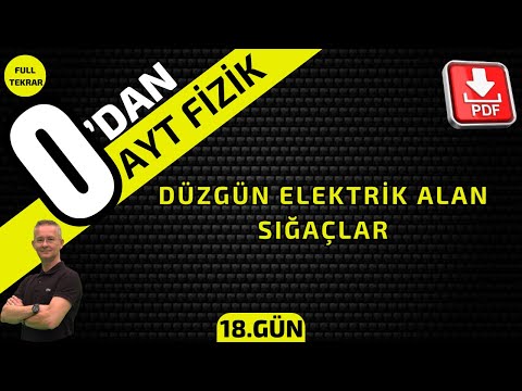 DÜZGÜN ELEKTRİK ALAN VE SIĞAÇLAR|  0'DAN AYT FİZİK KONU ANLATIMI VE SORU ÇÖZÜMÜ|