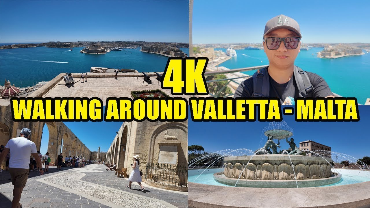 🇲🇹 Валлетта, Мальта — пешеходная экскурсия в 4K | Потрясающая столица! 🚶‍♂️✨