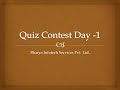Bhaiya infotech Quiz Contest Phase 1 2026 #day1