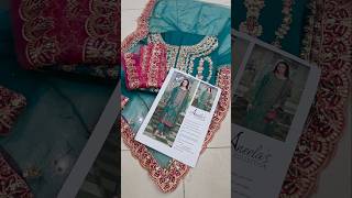 Aneela’s Bottle Green Sequence Embroidered Lawn 3Pc Unstitched Suit