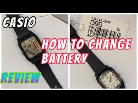 Casio LQ-142-7BDF HOW TO CHANGE BATTERY AND REVIEW - YouTube