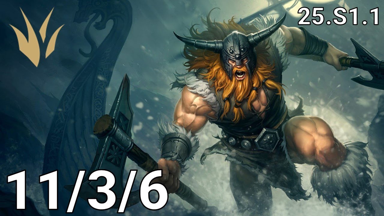 Olaf Jungle vs Lee Sin - EUW grandmaster | Patch 25.S1.1