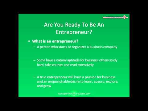 Are You Ready To Be An Entrepreneur,  Victor Holman