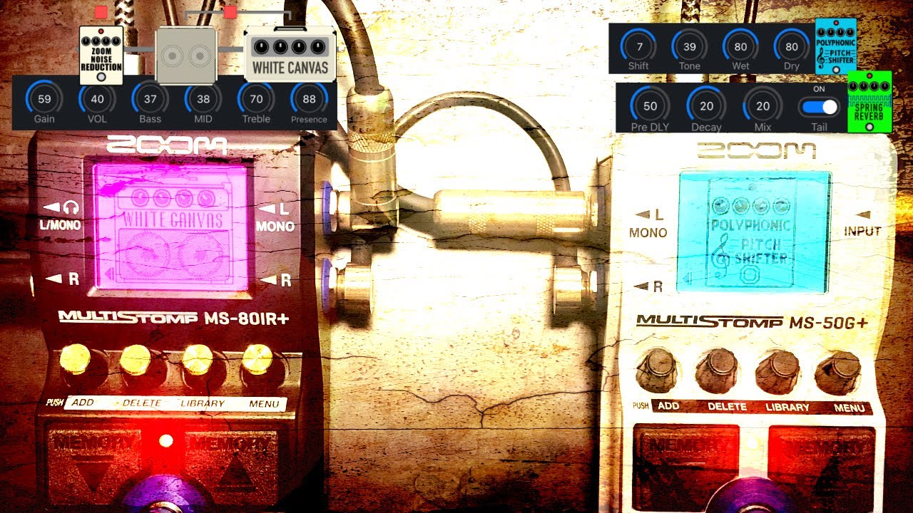 Creating Sounds with 【ZOOM MS-50G+ & MS-80IR+】POLYPHONIC PITCH