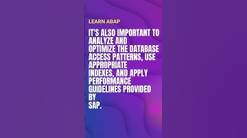 What are performance optimization techniques in SAP HANA? #hana#sapabap #abapinterviewquestions