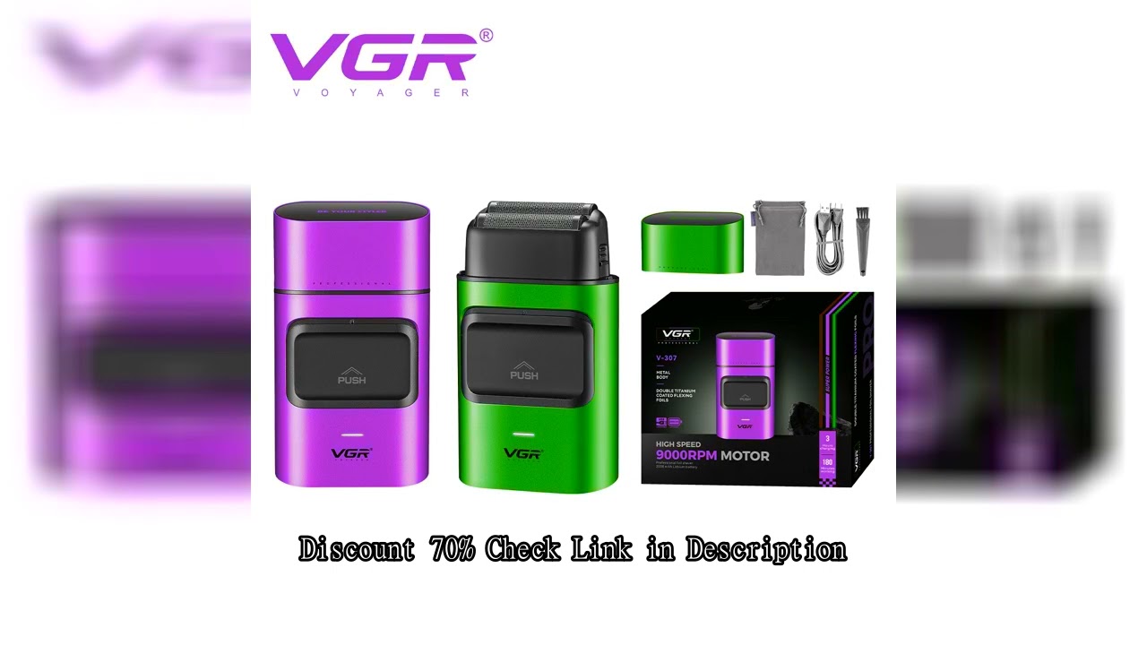 VGR Professional Shaver 9000 RPM Super Power Electric Shaver Household High end Whitening Device Hai