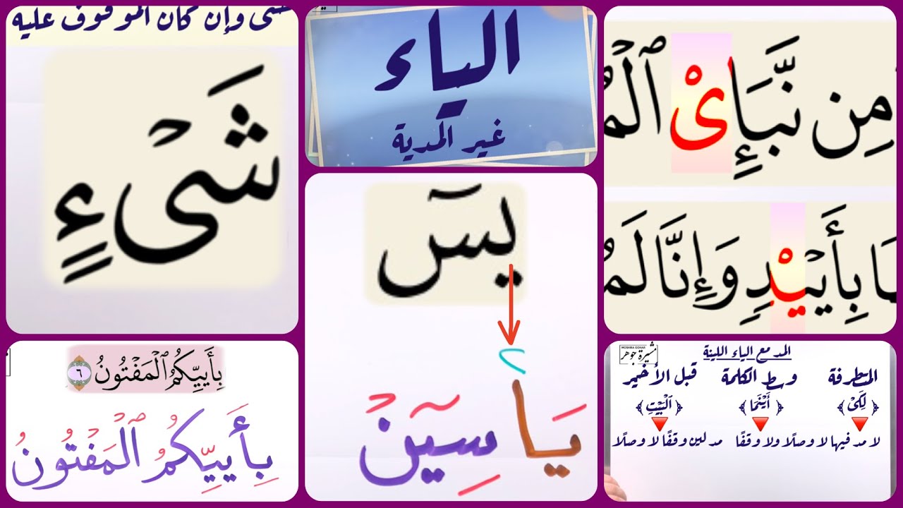 📣(٣٠)(الياء غير المدية) الفرق بينها وبين الياء المدية ومقدار مدها في( يسٓ ، كٓهيعٓصٓ )alyaa letter