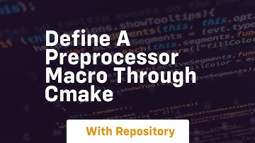 define a preprocessor macro through cmake
