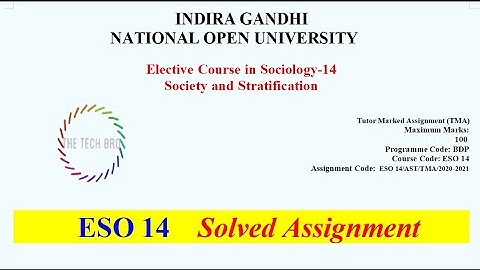 IGNOU ESO 14  Free Solved Assignment 2020-2021