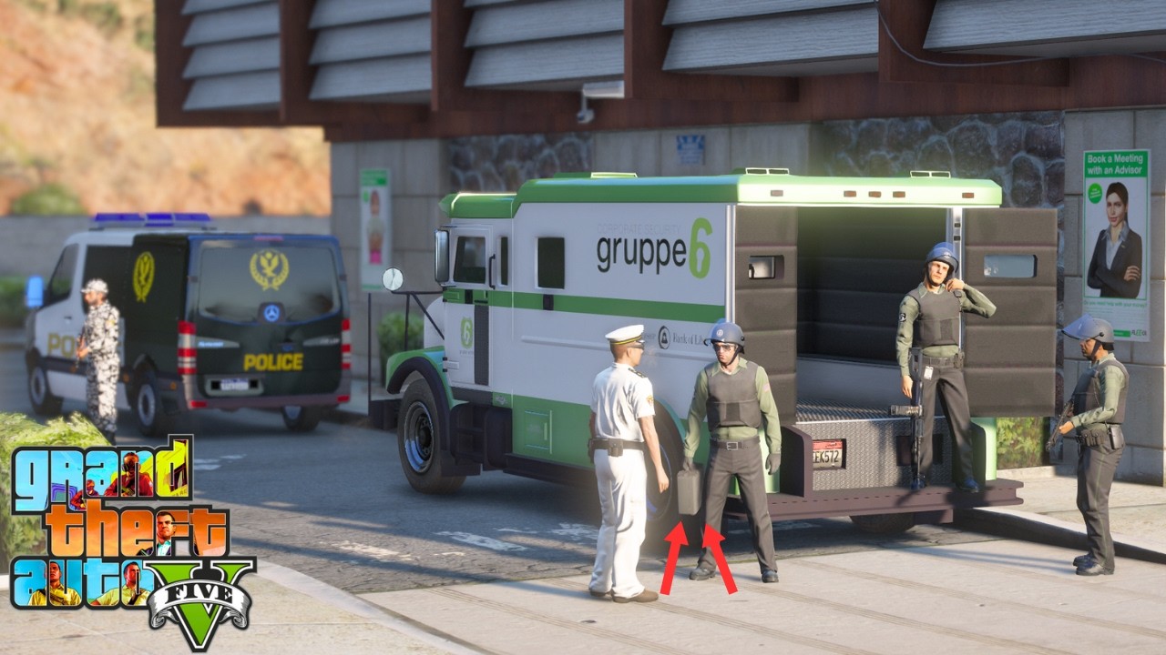 العمل في تأمين الأموال 👮🏽 عملية لسرقة الاموال.. #4 | GTA5