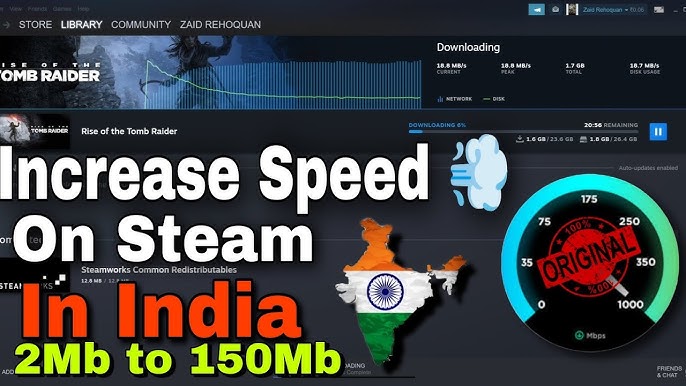 How do I get steam to download at the speed that speed test shows? :  r/pchelp