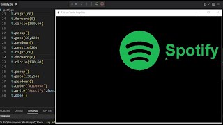 Draw Spotify |Full python Code || Pythonturtle