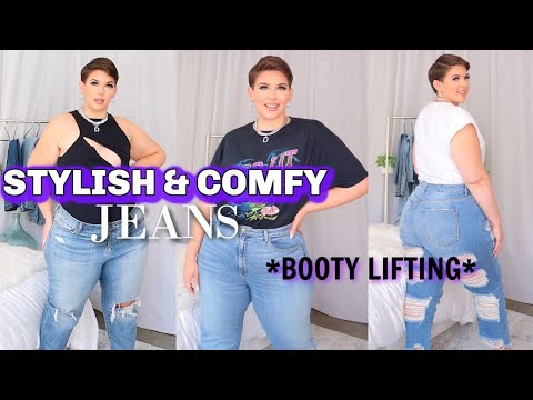 STYLISH & COMFY *BOOTY LIFTING* JEANS! |Fashion Nova Curve Try On Haul✨