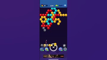Bubble pops shooter - level 89 - Bubble Shooter Puzzle Solver #braingame