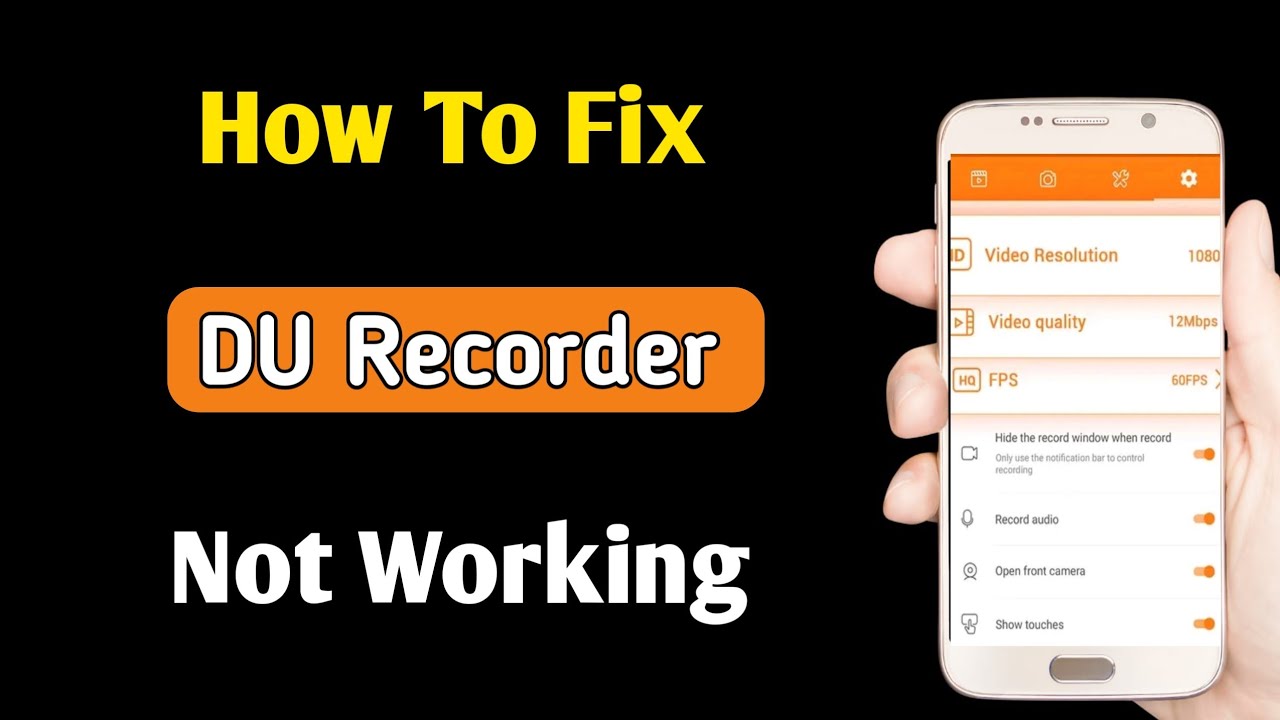 du recorder not working | du recorder not recording video | du recorder me sound nahi aa raha hai
