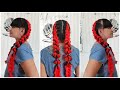 Как плести цветные косы с канекалоном. Мастер-класс.Kanekalon Braids 💙