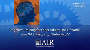 Cognitive Training for Older Adults: Does it Work?