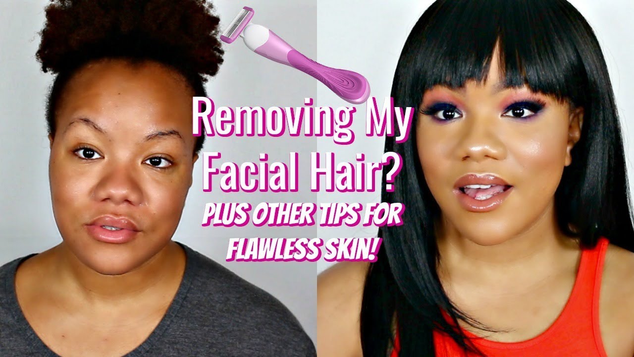 How I Remove My Facial Hair EASY and PAINLESS Skincare Routine For