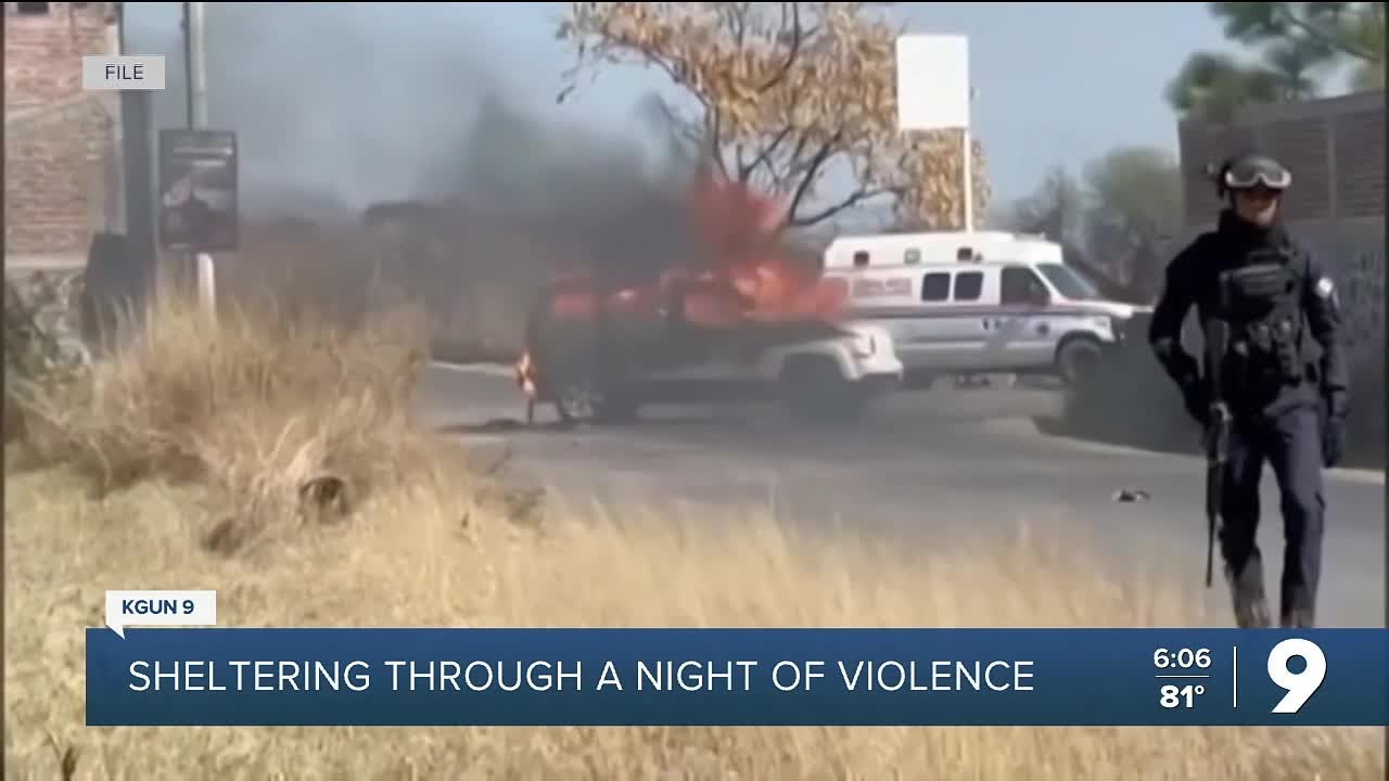 Couple shelters through a night of cartel-related violence in Mexico