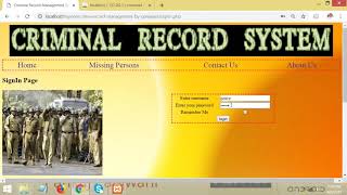 Criminal Record Management System  PHP MYSQL  |  YCT Academy