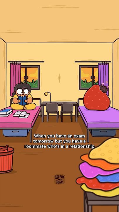 That one friend🙄 #youtubeshorts #couple #roommate #friend #university #dorm #comedy #stephyanntomy