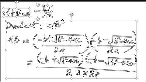 Derivation of the sum and product of roots of quadratic equations #quadraticequation #subscribe