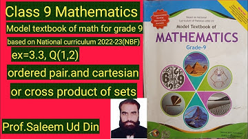 Class 9th,ex=3.3,Q(1,2), Cartesian product of sets,(NBF)
