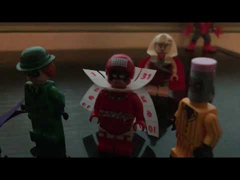 LEGO Batman fights the villains