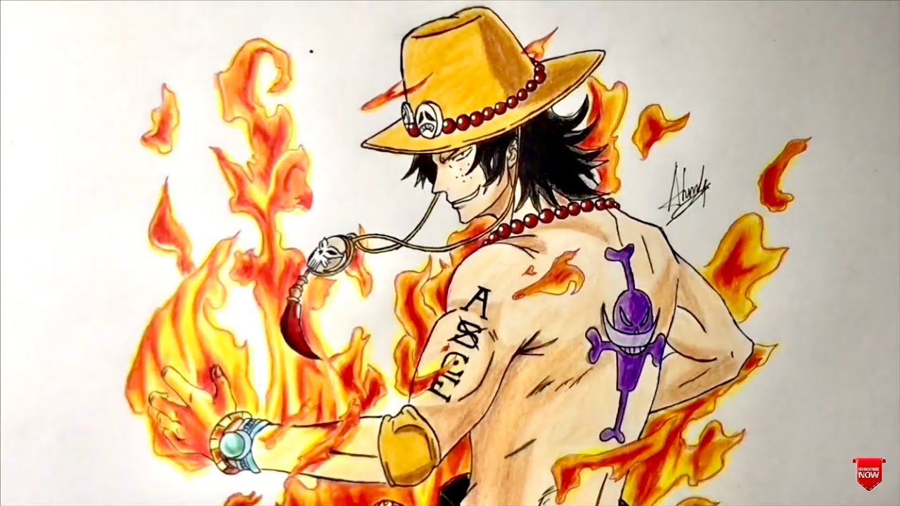 Drawing Portgas D. Ace Onepiece - YouTube