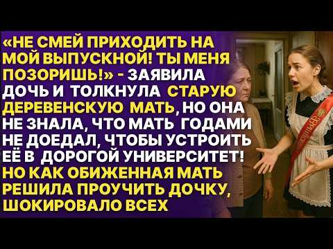 НЕ ПОЗОРЬ МЕНЯ на выпускном! Сиди дома! Орала дочка на свою маму