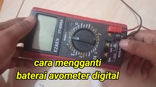 Cara mengganti baterai avometer digital