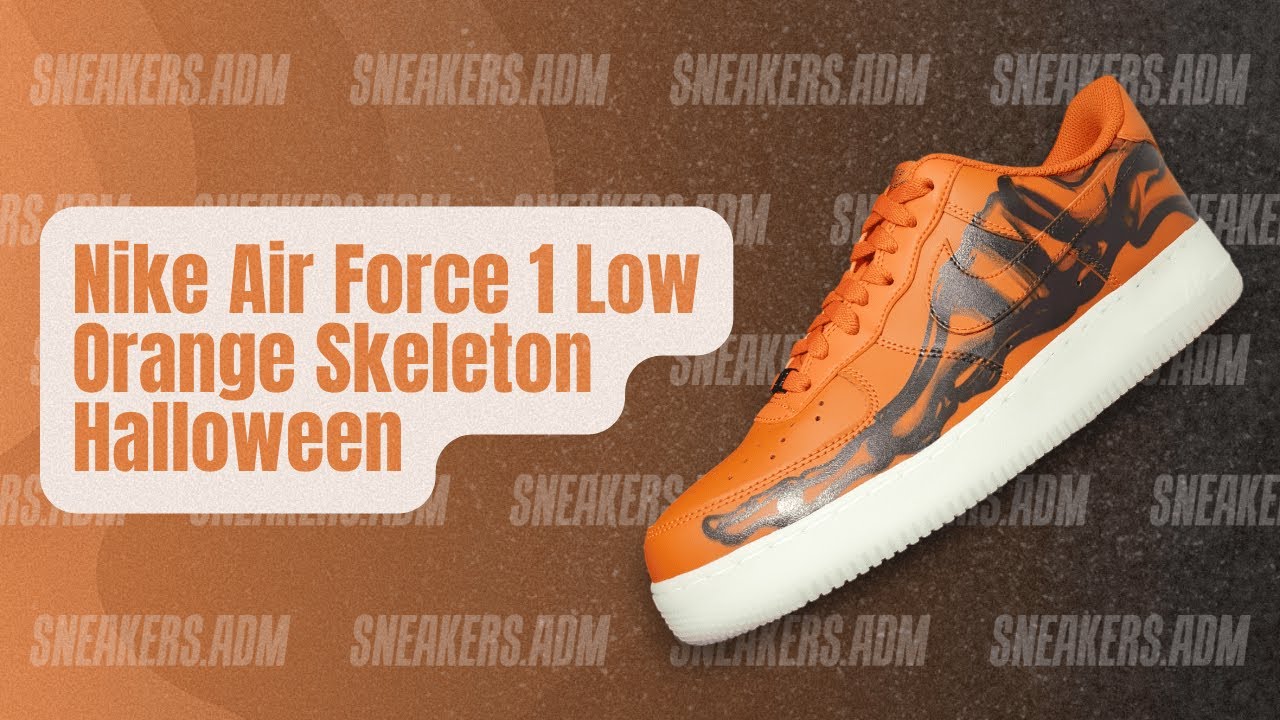 Nike Air Force 1 Low Orange Skeleton Halloween (2020) - CU8067-800 - 