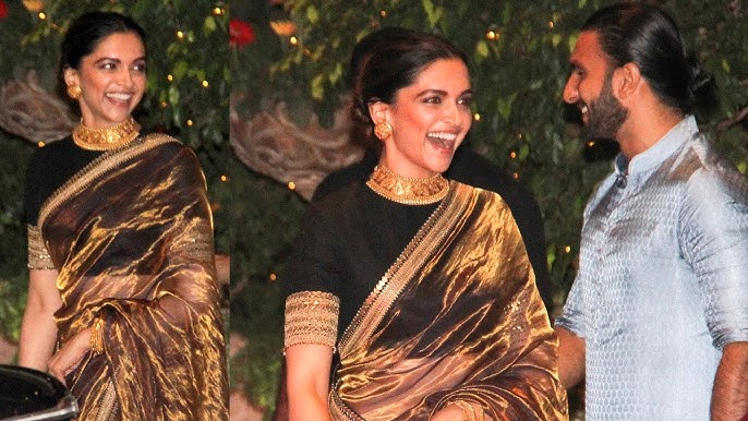 Deepika Padukone Off White Saree, Jawan Movie Saree, Bollywood Saree,  IndianSari