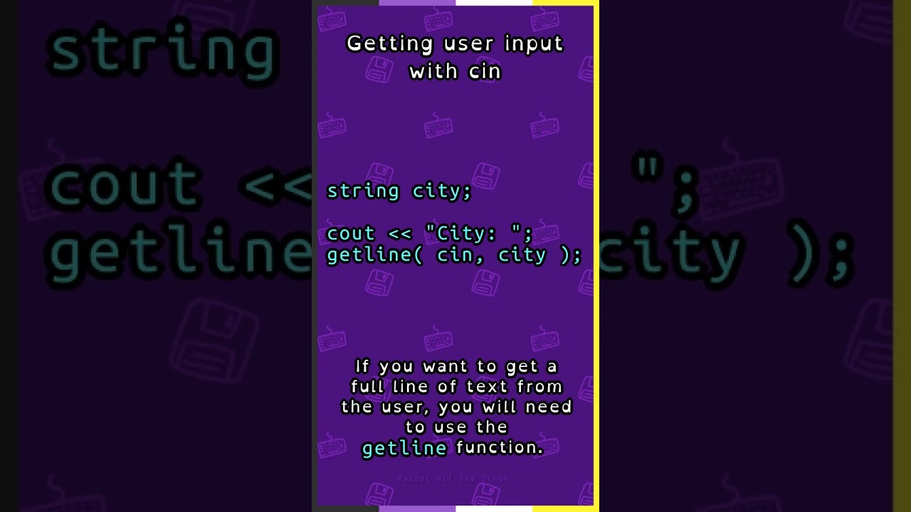 Getting keyboard input in C++ with cin #cplusplus #cpp #programming