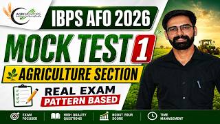 IBPS AFO 2026 Prelims Mock Test 1/5 | Agriculture Section | Real Exam Pattern Based Questions screenshot 5