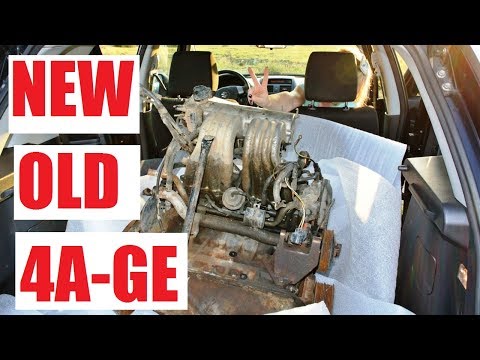 Picking up my new old 4AGE engine - YouTube