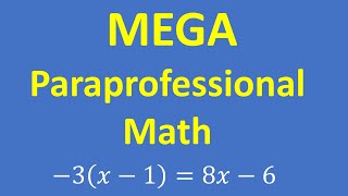 MEGA Paraprofessional Math