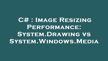 C# : Image Resizing Performance: System.Drawing vs System.Windows.Media
