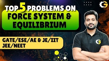 Top 5 Problems on Force System and Equilibrium by #gauravbabu sir #gateexam #physics #iit #neet