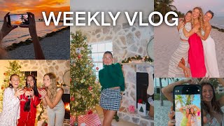 a girls weekend vlog: Christmas party, travel to the keys, and holiday games!